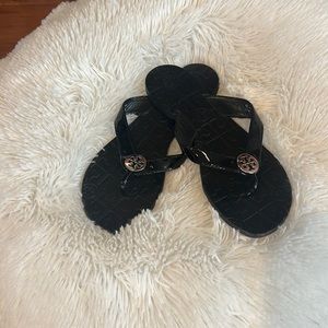 Tory Burch black sandals size 6.